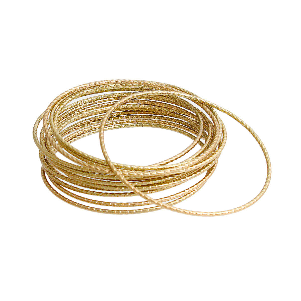 14 Pcs Gold Cut Bangles